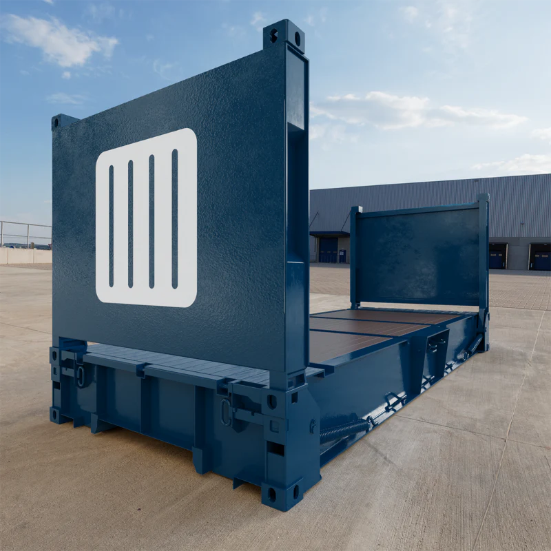 Contenedor de 20 pies Flat Rack