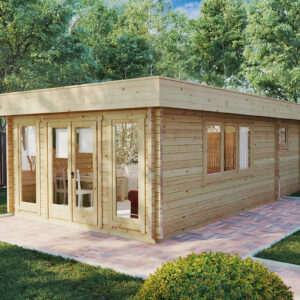 Casa de madera con un dormitorio “Stefan 3” 27m² | 70mm | 7x4m