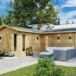 Casa de madera con un dormitorio “Devon 1” 40 m² | 70mm