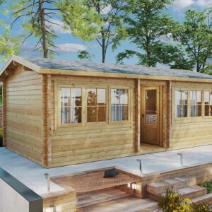Cabaña de jardín con tres habitaciones separadas GRANADA 22m2 | 70mm | 7 x 3 m