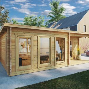 Casa de madera “Málaga 2” 22m² | 70mm | 7x4m