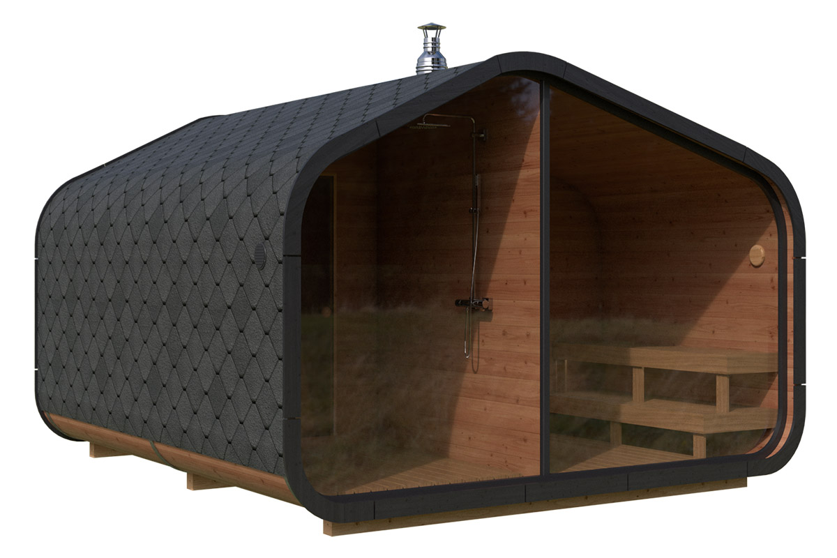 Sauna exterior “Mont Blanc” – 4 x 4 m