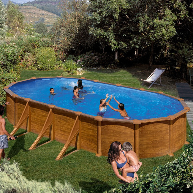 Piscina Gre Mauritius imitación madera