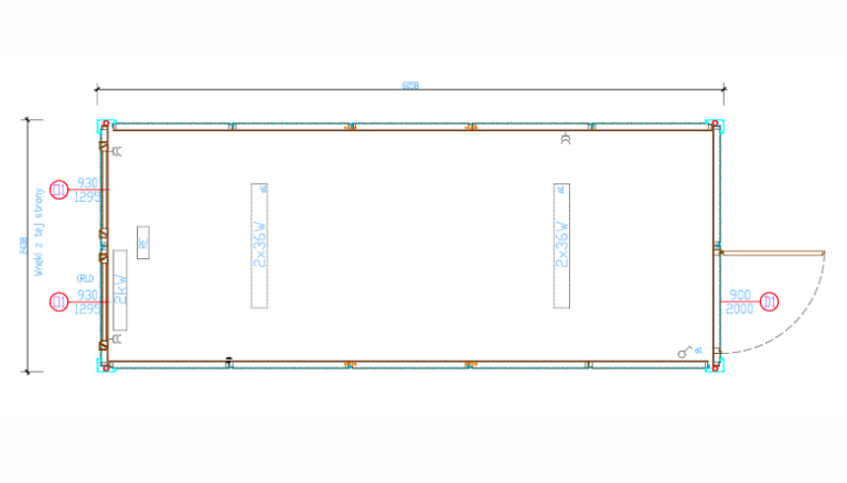 Contenedor de oficina 6,00 x 2,43 m