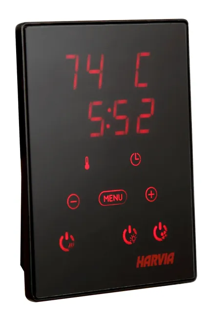 Calefactor para sauna Harvia Cilindro PC70XE 6.8 kW con unidad de control Xenio, acero negro